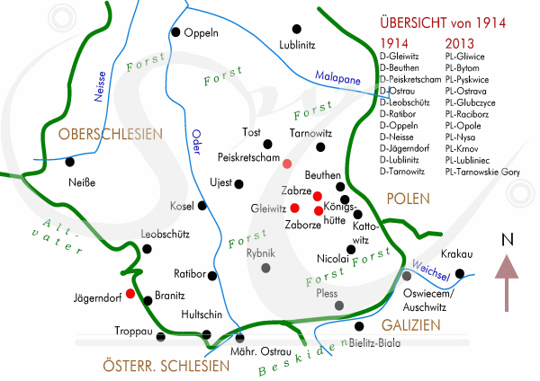 Upper Silesia, overview in 1914